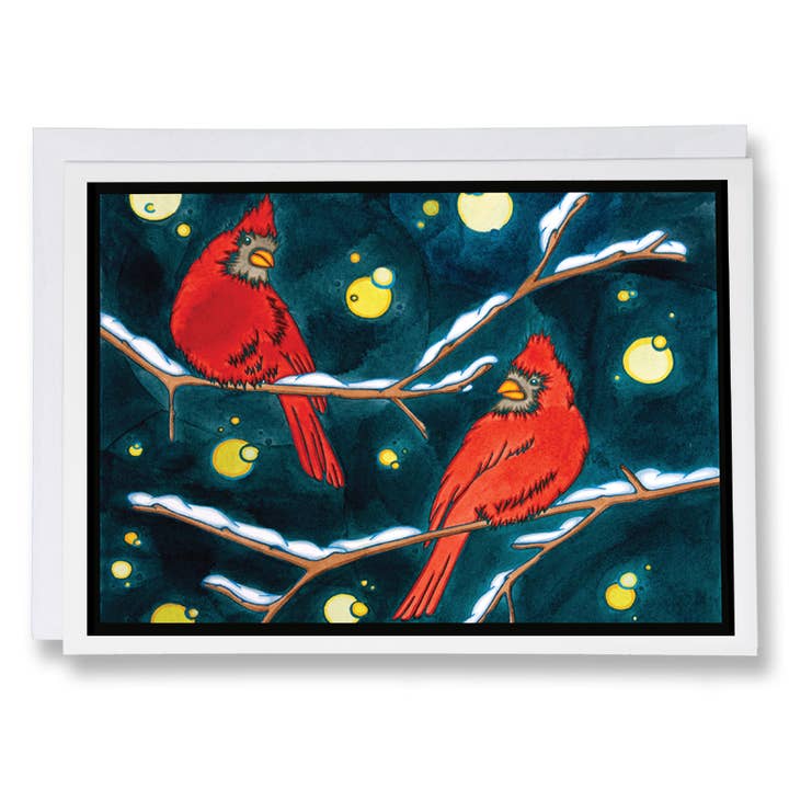 Sarah Angst Art - Wholesale Christmas card - Packaged Christmas Cards Winter Cardinals2