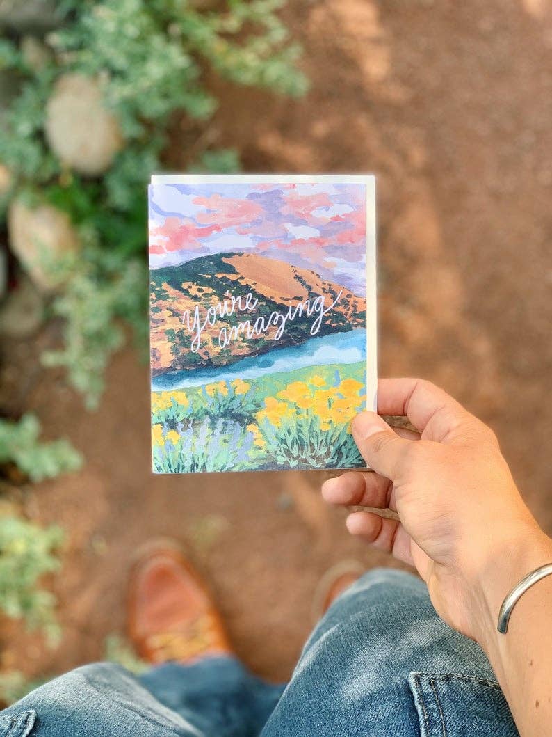 Little Salt Wagon - Wholesale Everyday Greeting Card - You're Amazing Nature Landscape Greeting Card7