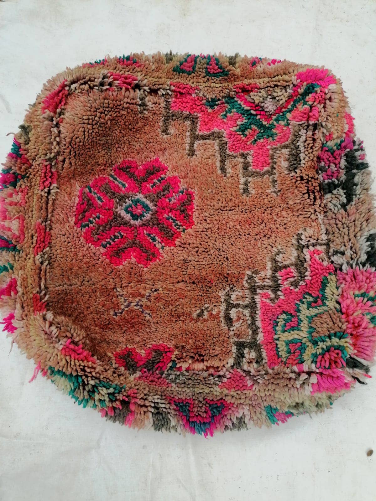 marrakeshop - Venta al por mayor Puf - Funda de Cojín de Suelo Pouf Vintage Boujad Marroquí3