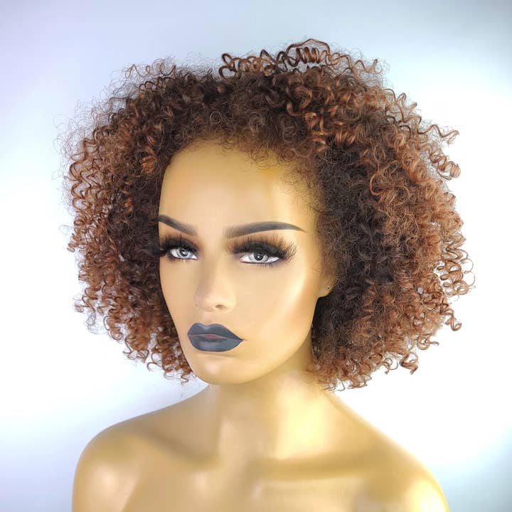 Celebrity Hair for Less - Wholesale Wig/hair piece - Afro Kinky Curly Wig with Afro Hairline, 10"0