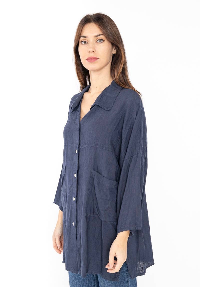 LINEN & COTTON HOUSE – wholesale Tröja med knappar – Dam – VISKOS LINNESKJORTA 45912 VÅRSOMMARKLÄDER11