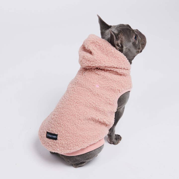 Spark Paws - Wholesale Pet Jacket - Dog - Teddy Sherpa Dog Jacket - Pink2