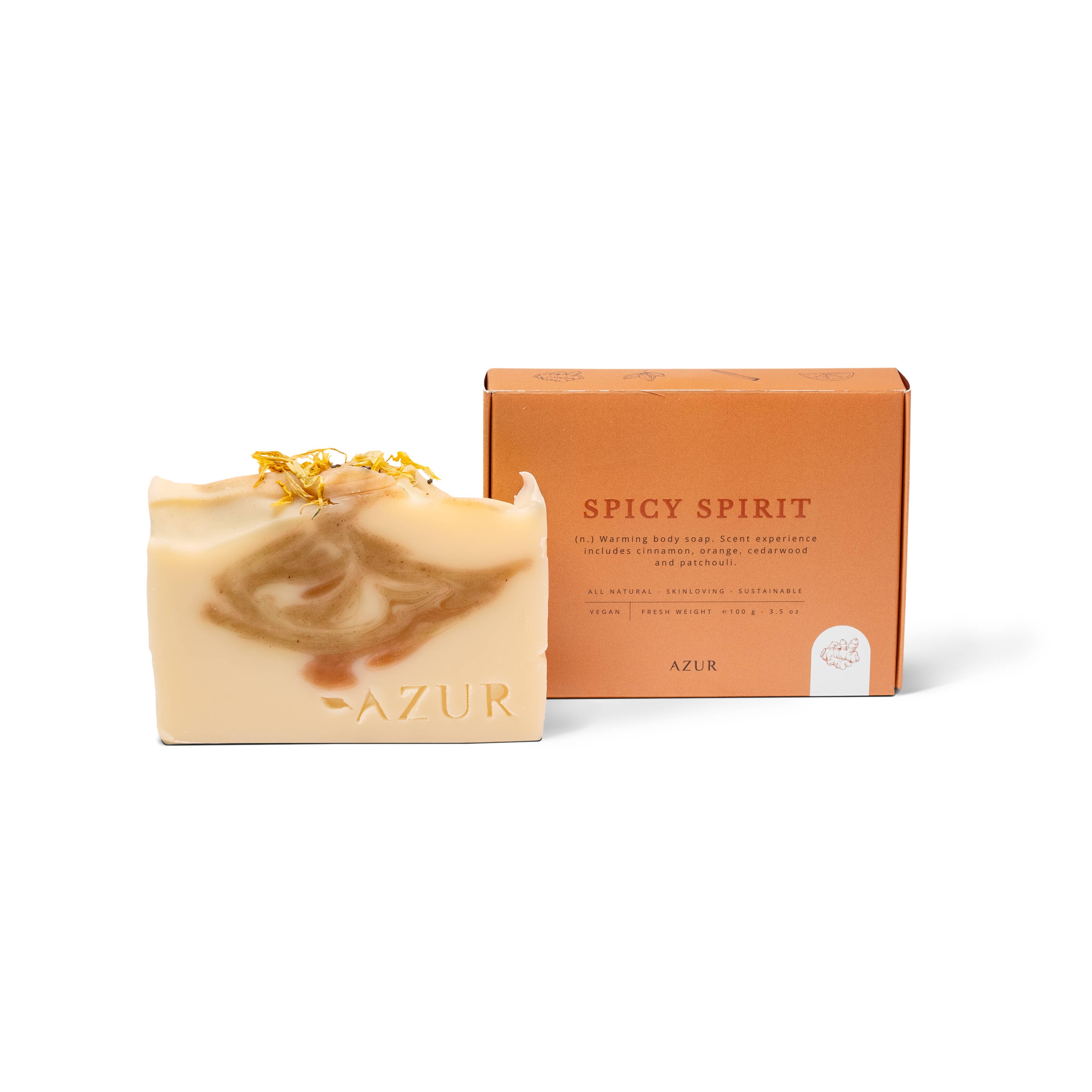 Azur Natural Bodycare BV - Wholesale Bar Soap - SPICY SPIRIT | body bar | natural soap