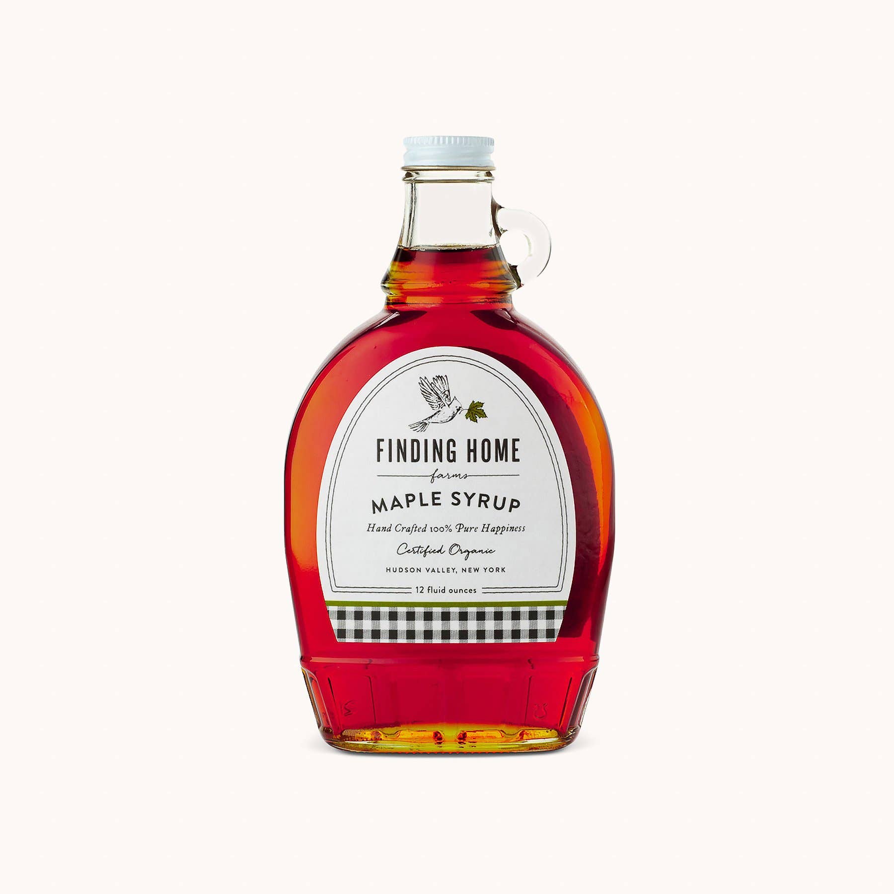 Finding Home Farms - Wholesale Maple Syrup - 100% Pure Organic Maple Syrup - 12 oz Decorative Glass2