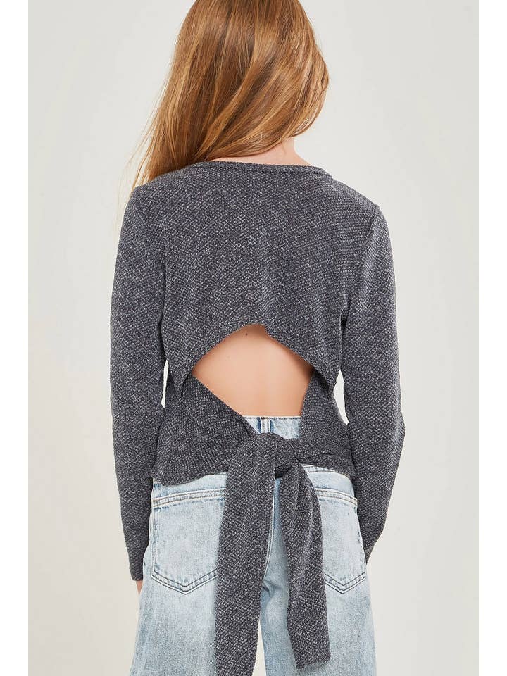 Good Girl - Vendita all'ingrosso Maglione tricot - Bambini - Maglione lavorato a maglia grossa con laccetti aperti sul retro13