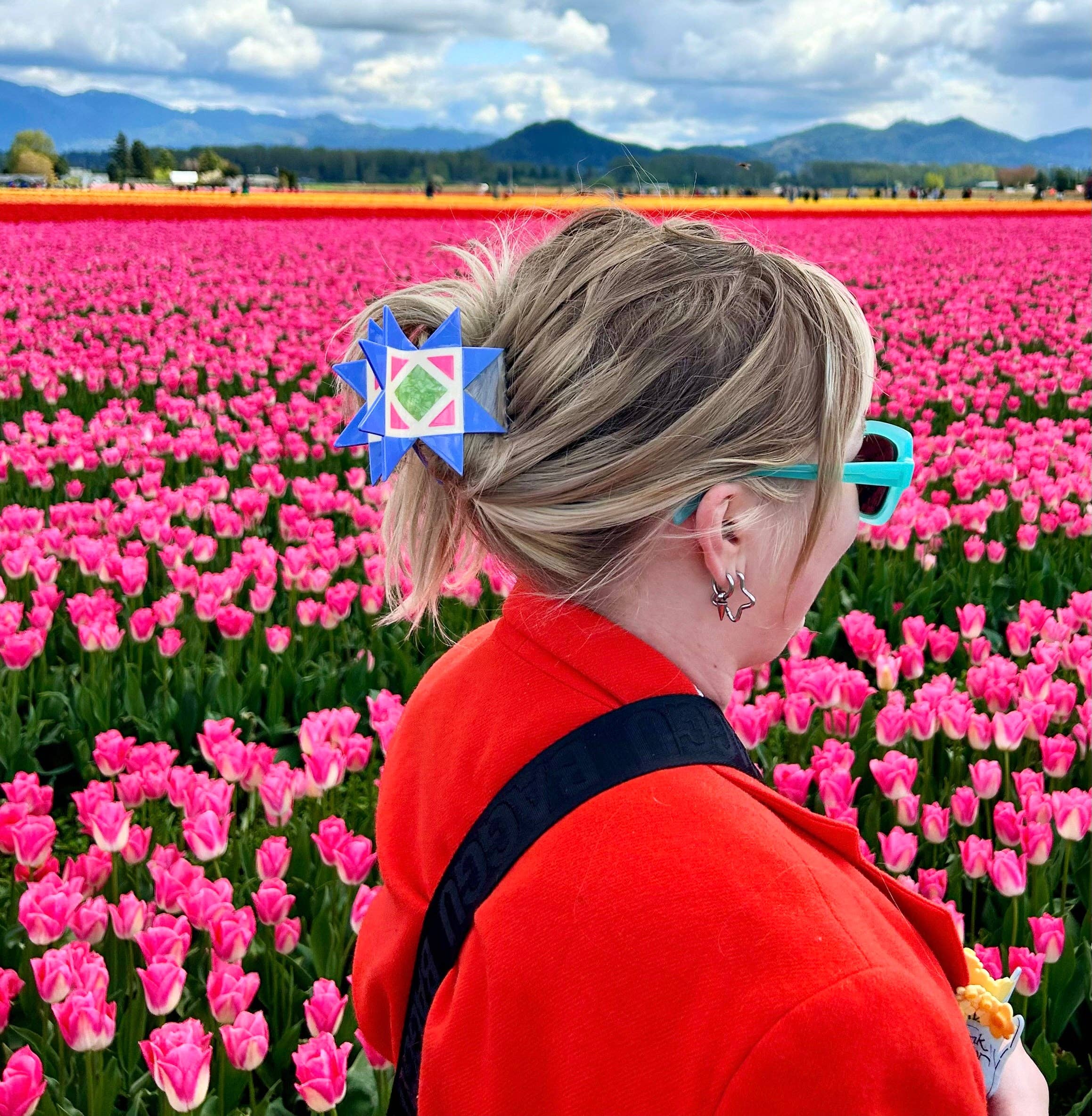 The Peach Fuzz - Wholesale Hair Accessories Set - Women's - Quilt Hair Claw5