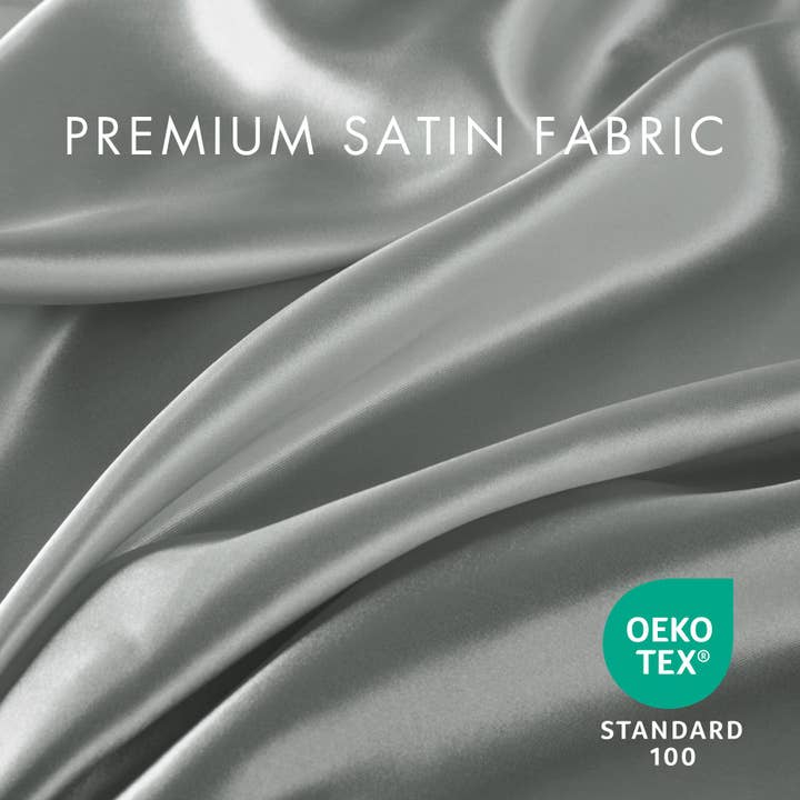 Olliix - Wholesale Sheet Set - Luxury Satin 6-Piece Sheet Set, Dark Grey26