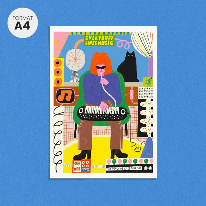 Dans Les Dents - Wholesale Poster - A4 POSTER - EVERY BODY LOVES MUSIC - A405