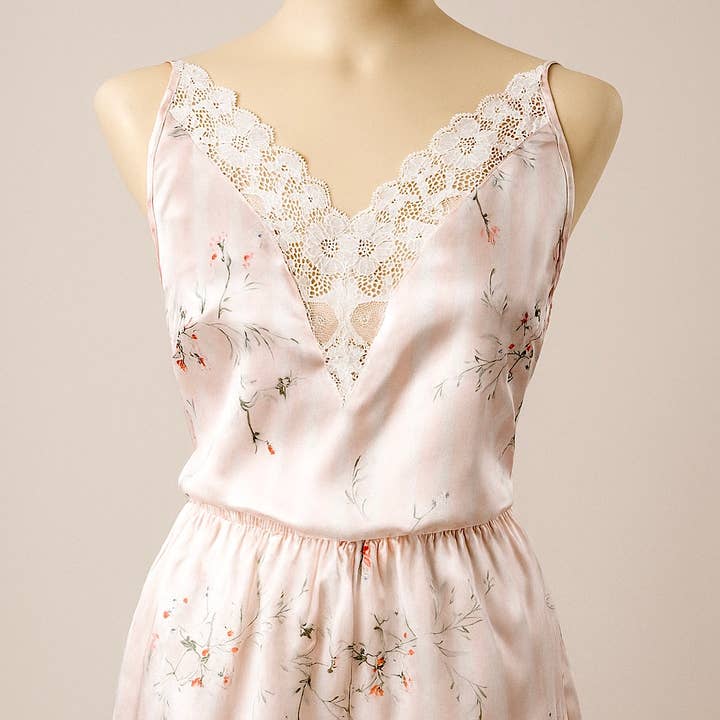 Dainty Lace - Wholesale Lingerie Set - Women's - DAINTY SET-pink blossoms0