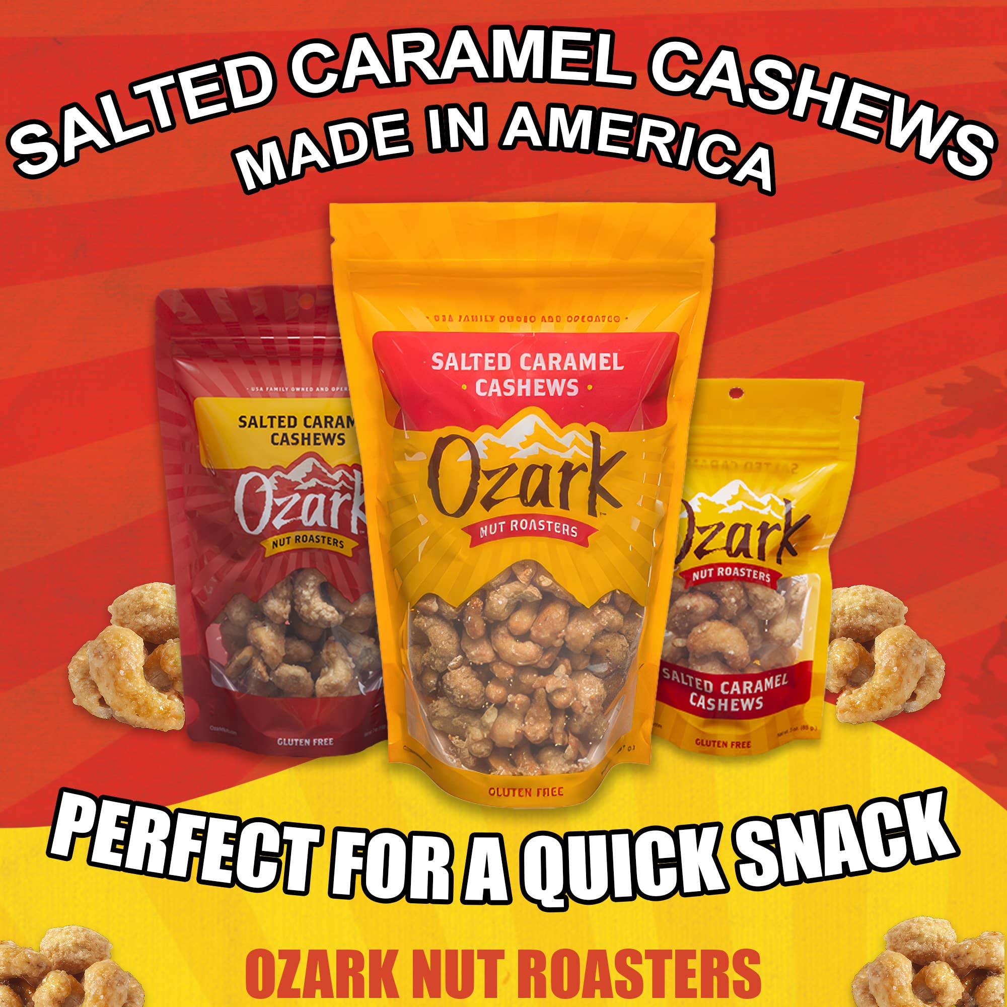 Ozark Nut Roasters - Wholesale Nuts - Gold - Salted Caramel Cashews 4