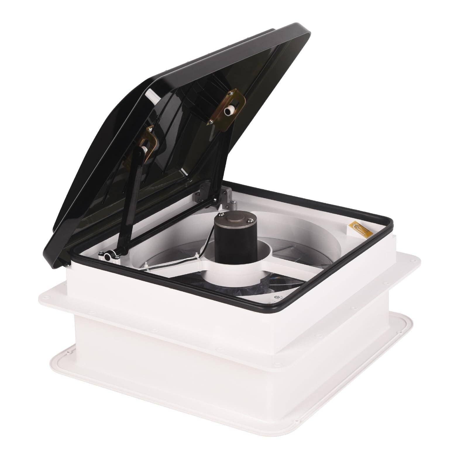 Hard Rock Health Stores - Wholesale  - RV Roof Vent Fan 14",Continuously Variable Reversible 12V Remote Control Trailer Roof Vent Low Noise with Rain Sensor,UV Protection,Thermostat for Camper,Travel,Cargo Trailer1