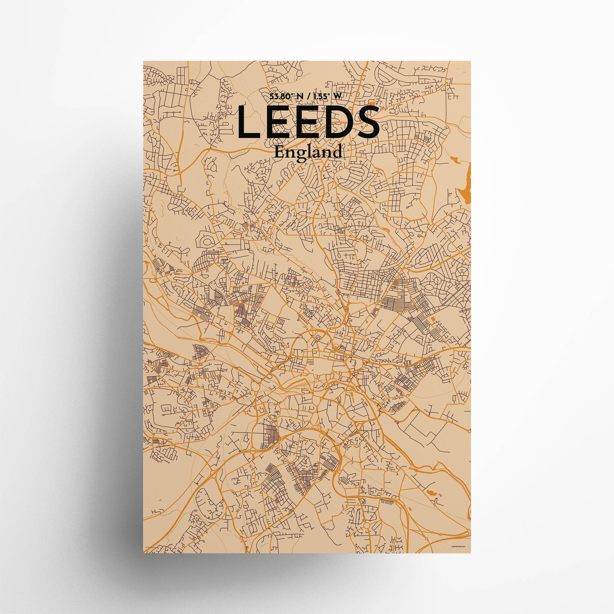 OurPoster.com – wholesale Poster – Leeds karta affisch72