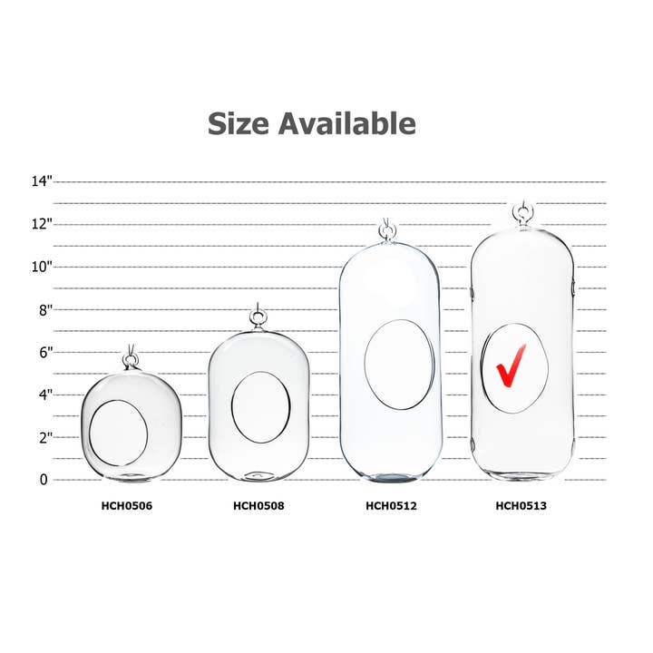 WGV International - Wholesale Vase - WGV Cylindrical Hanging Glass Terrarium With Holes - 13"H