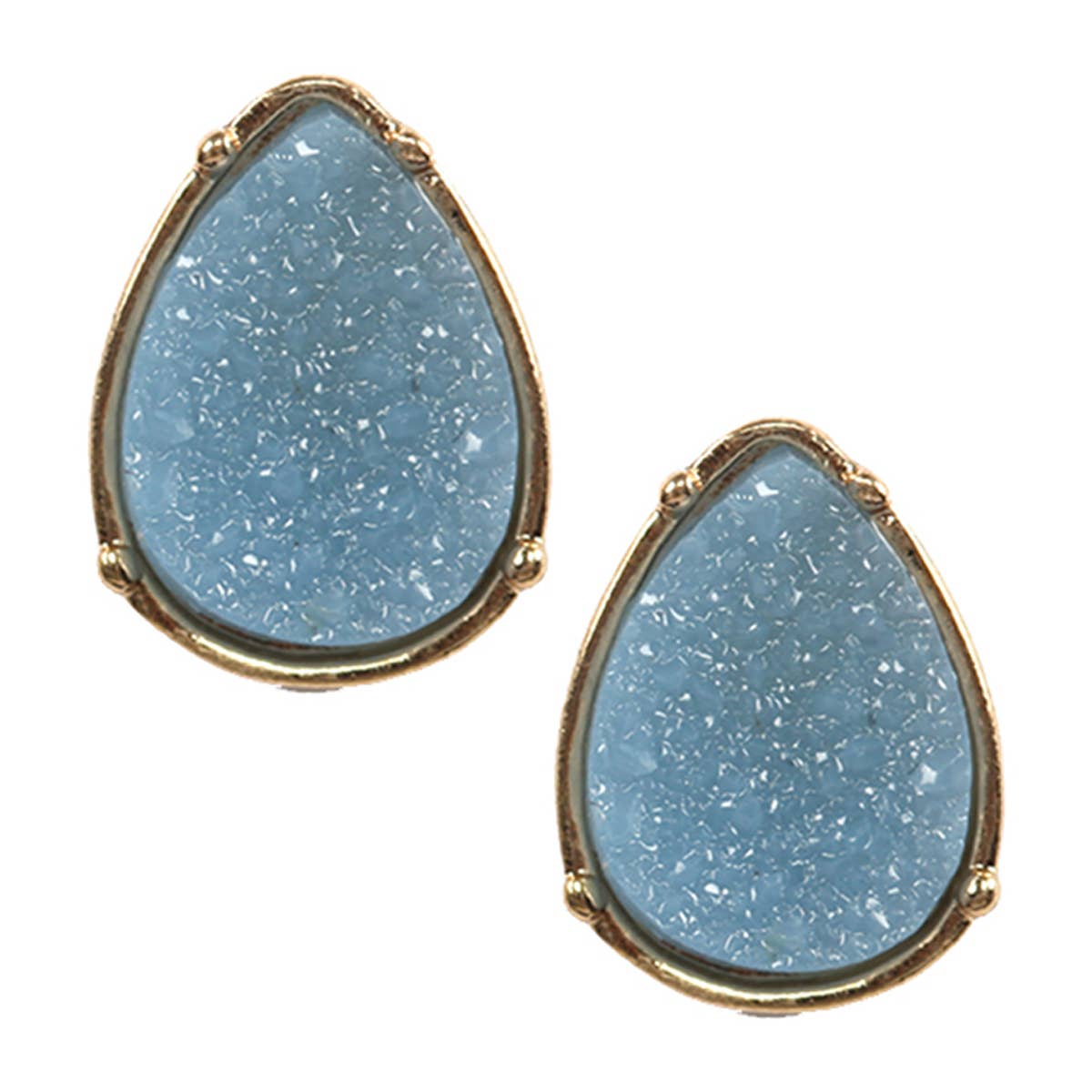 MYS Wholesale Inc - Wholesale Stud/Post Earrings - Druzy Teardrop Post Earrings4