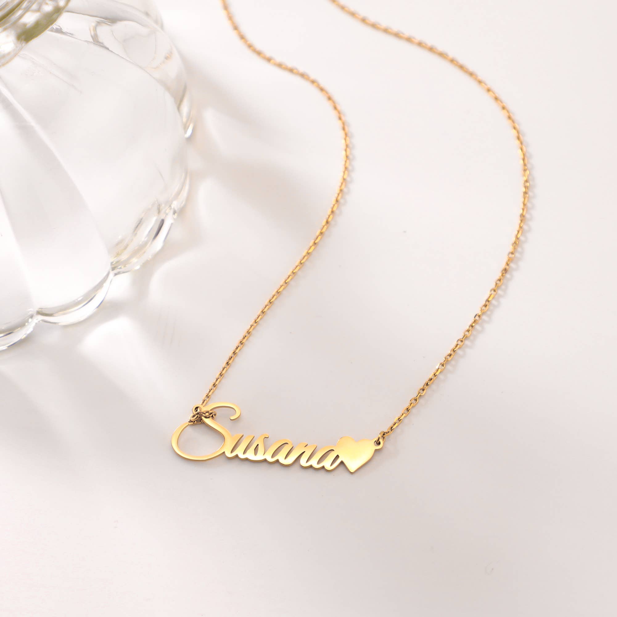 Bornagain Club - Vente Colliers à pendentif - Collier prénom coeur personnalisé, cadeau de bijoux personnalisé2