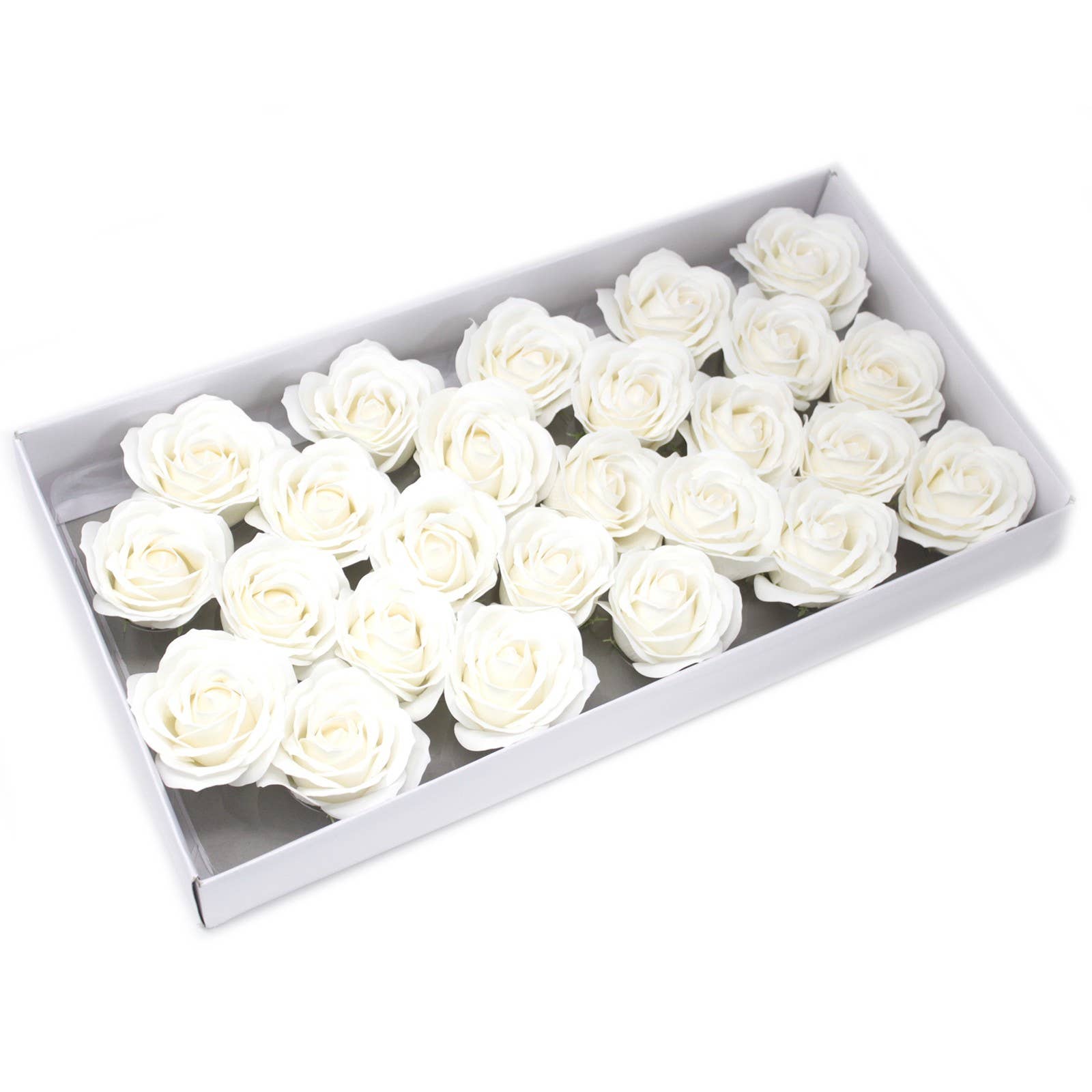 AWGifts Europe - Wholesale Artificial Flowers - Flower Soap for Craft - Lrg Rose - White2