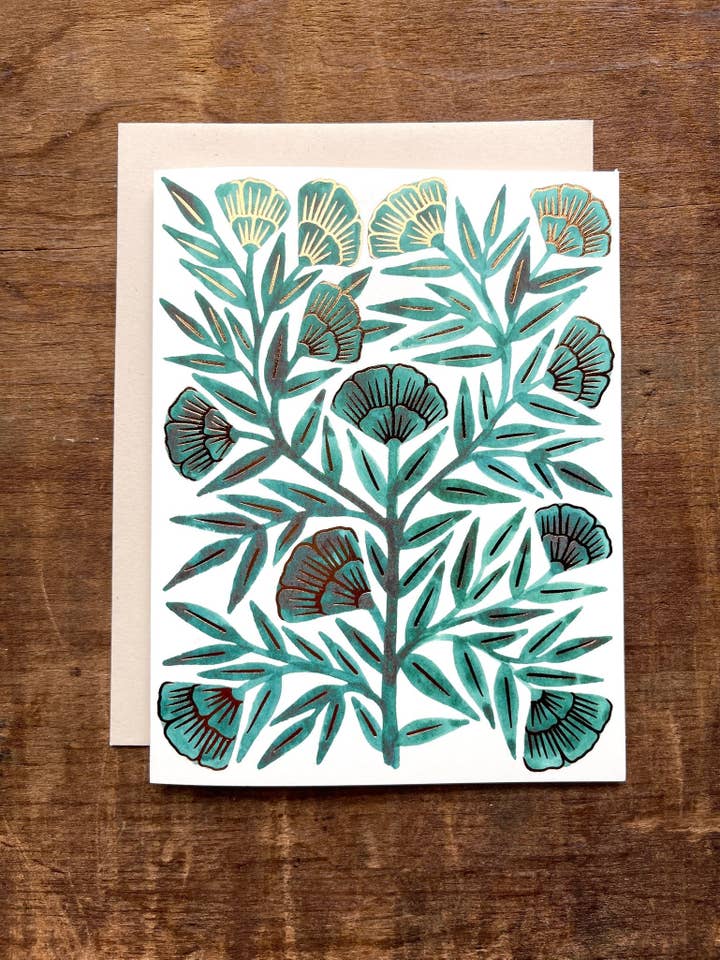 Tarjeta de felicitación en blanco con acabado metalizado para venta al por mayor de Katharine Watson