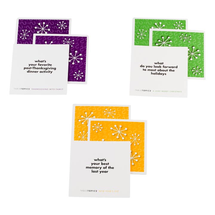 TableTopics - Wholesale Card Game - TABLETOPICS HOLIDAY CONVERSATION PACK - Conversation Cards3