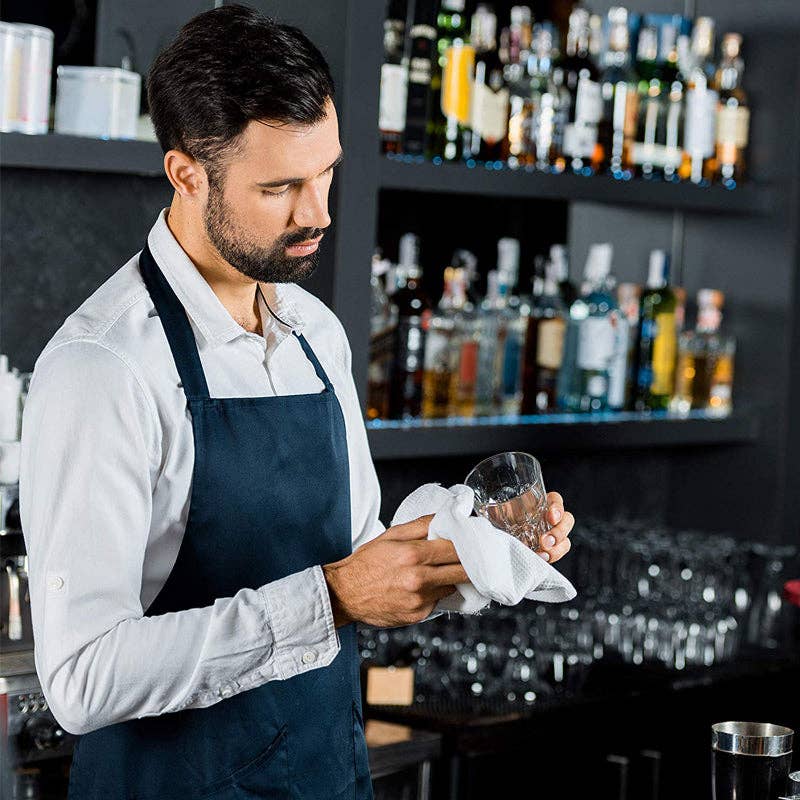 Soft Textiles - Wholesale Dishcloth - Soft Textiles 12-24 Pack White Bar Mop Kitchen Towels 100% C2