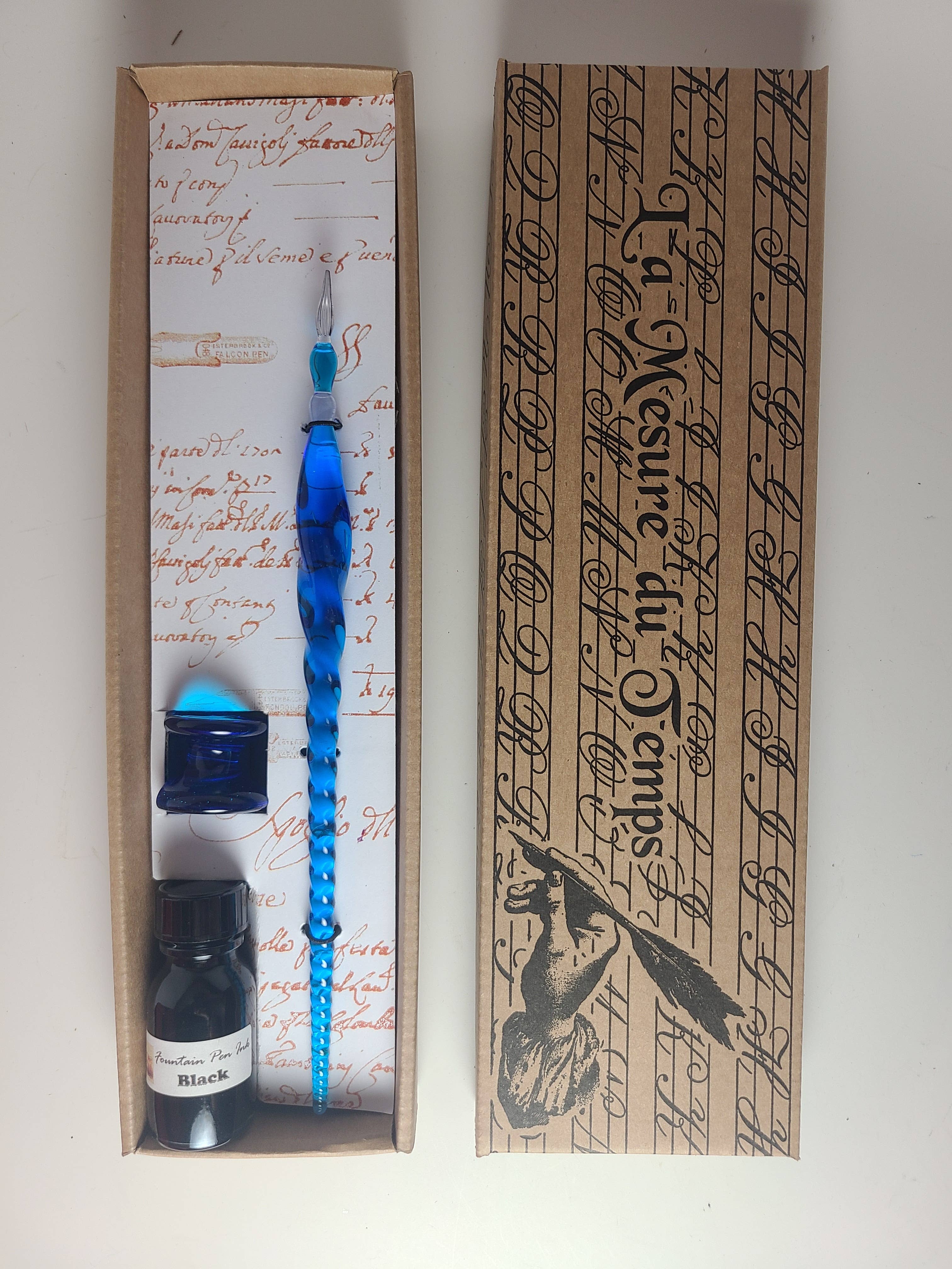 Papier Plume - Wholesale Pen - Italian Glass Pen Set Twisted Colored Glass21