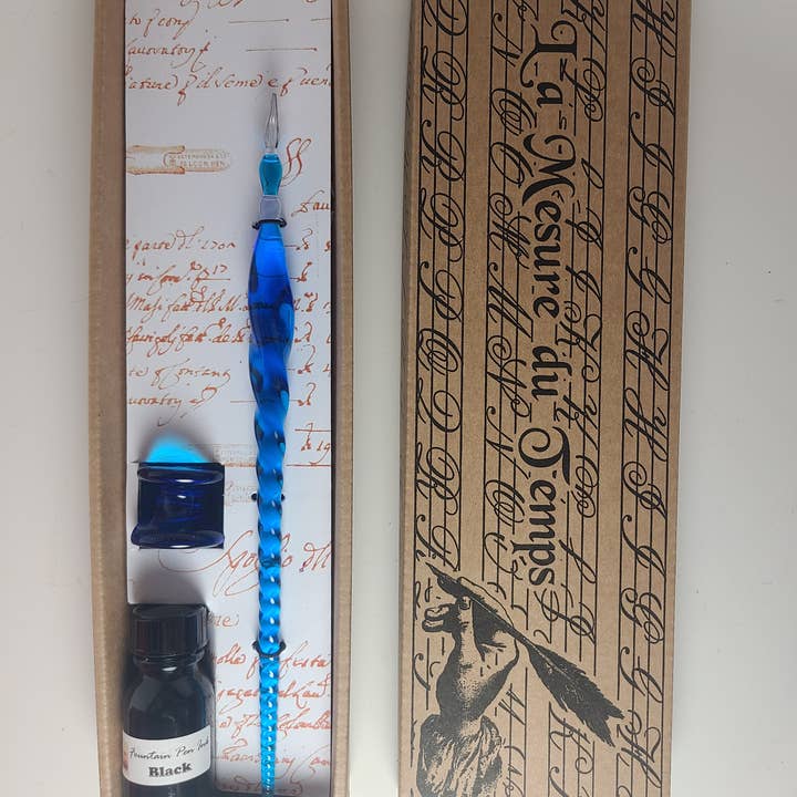 Papier Plume - Wholesale Pen - Italian Glass Pen Set Twisted Colored Glass21