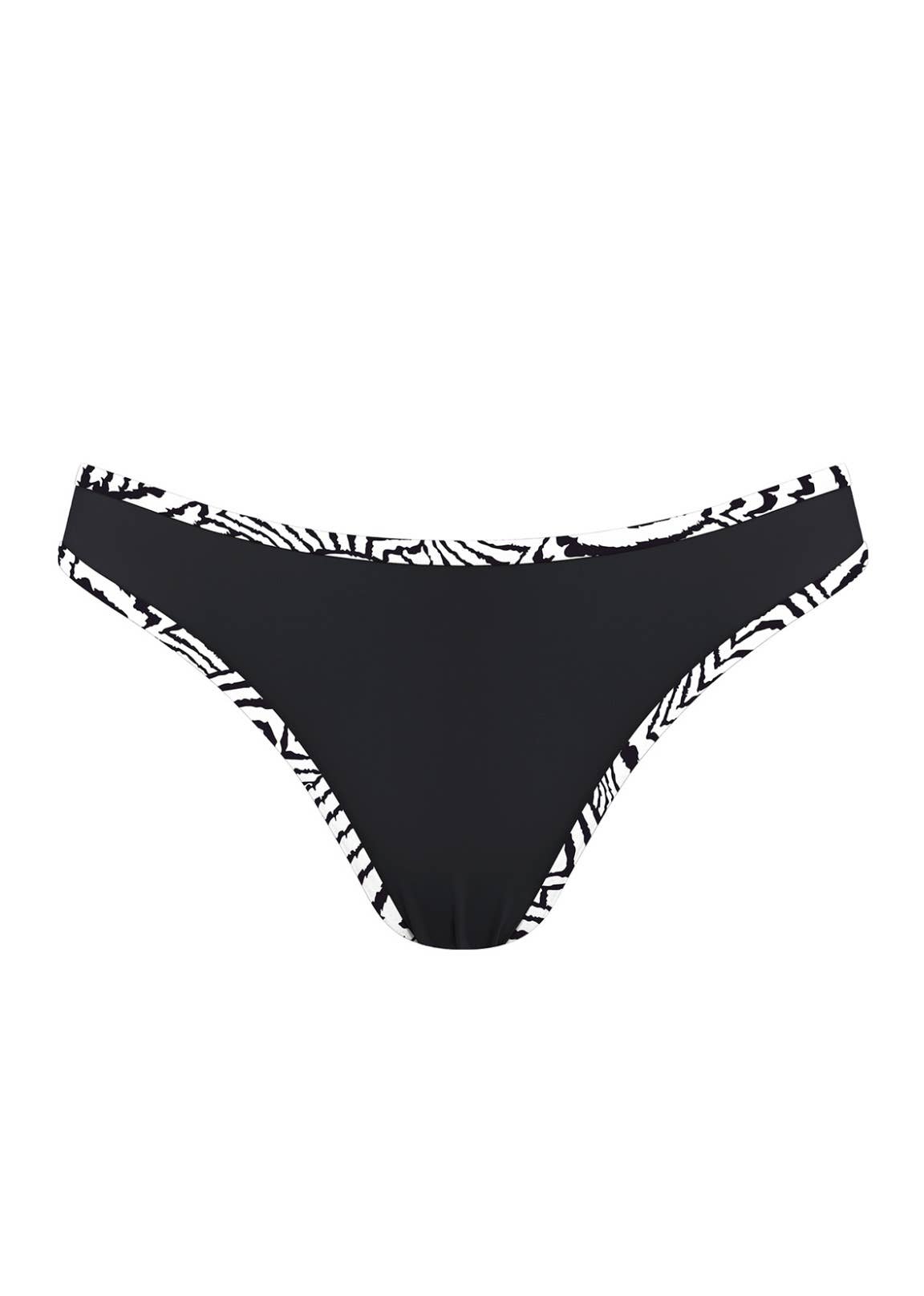 Chlamys Varia by MrMiss - Vendita all'ingrosso Pezzo di sotto del costume - Donna - Chlamys Varia Slip Bikini con fascia a contrasto-Nero0