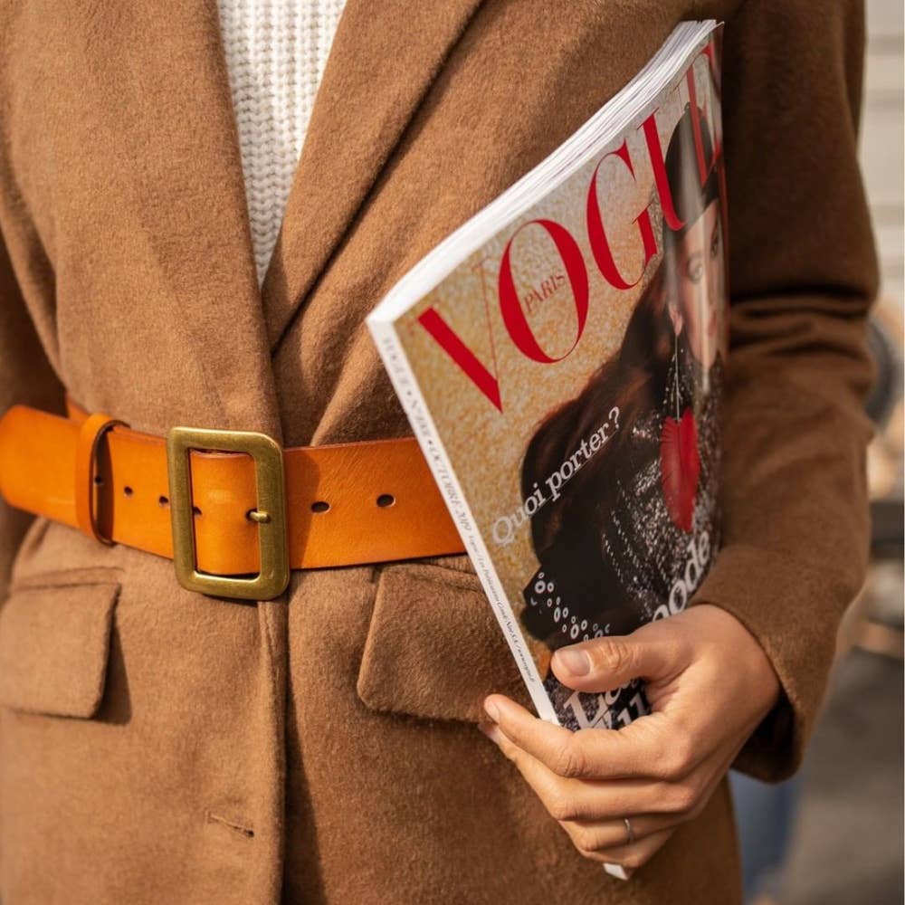 Vimoda – Engroshandel Bælte - Dame – Nicole læderbælte med rektangulært spænde3