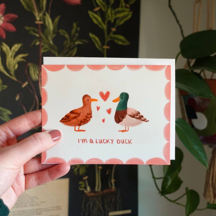 Fun Gal Studio - Wholesale Love Card - I'm a Lucky Duck - Love you / Anniversary / Valentines Card