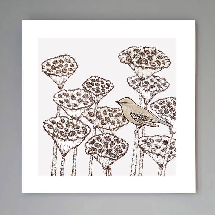 'Lotus Pods' Art Print for wholesale by Fay's Studio