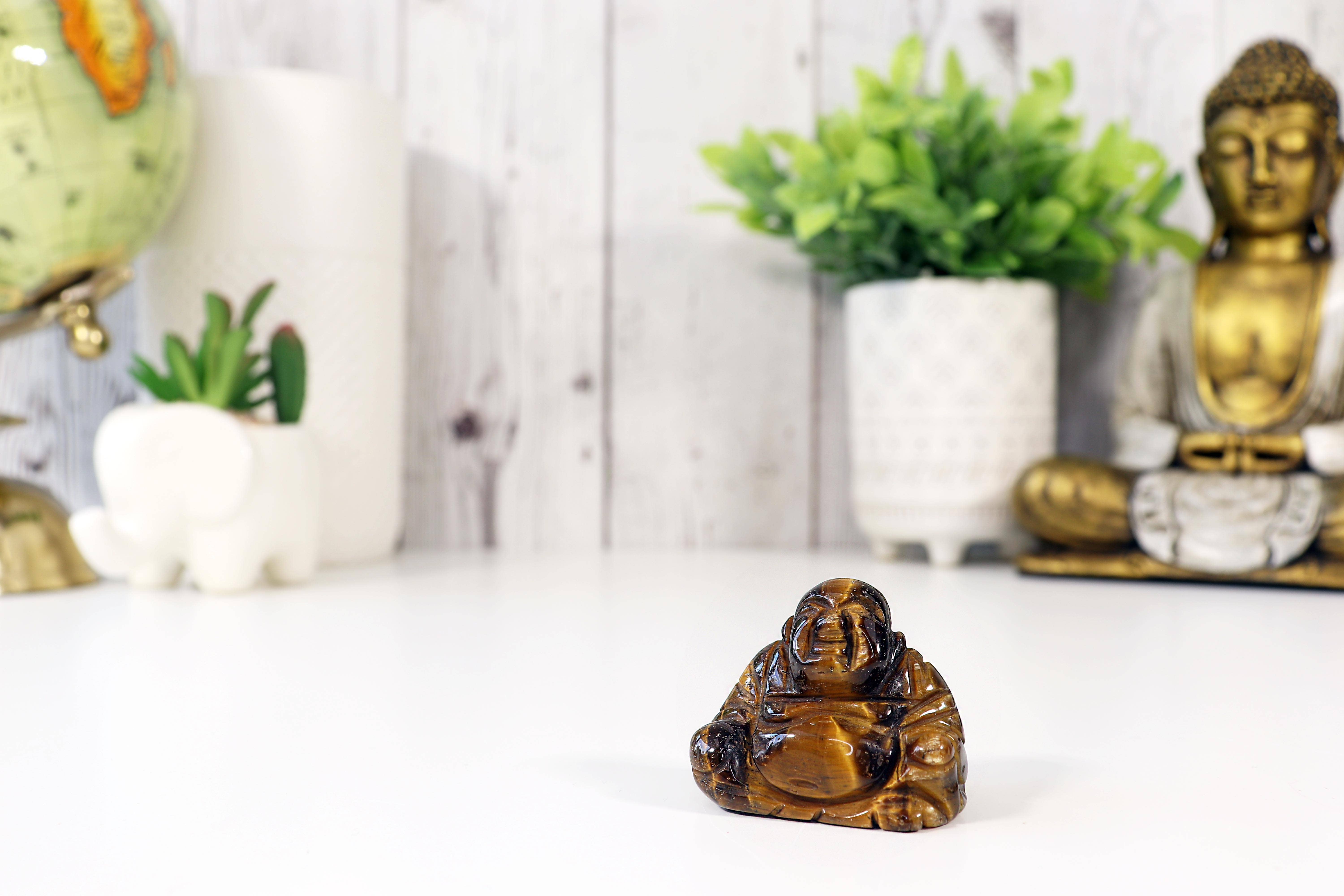 Natures Artifacts Inc – Engroshandel Pyntefigur – Tiger Eye Buddha - Håndskåret Mini Buddha6