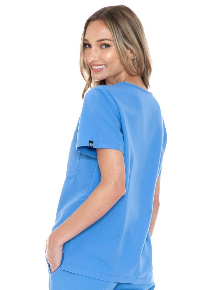 Humble - Wholesale Healthcare Uniform - Women's - Ceil Blue - Women's Basic Scrub Top8