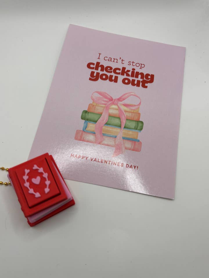 Checking You Out Valentines Day Card and Clicker for wholesale by Stella Cake Creations