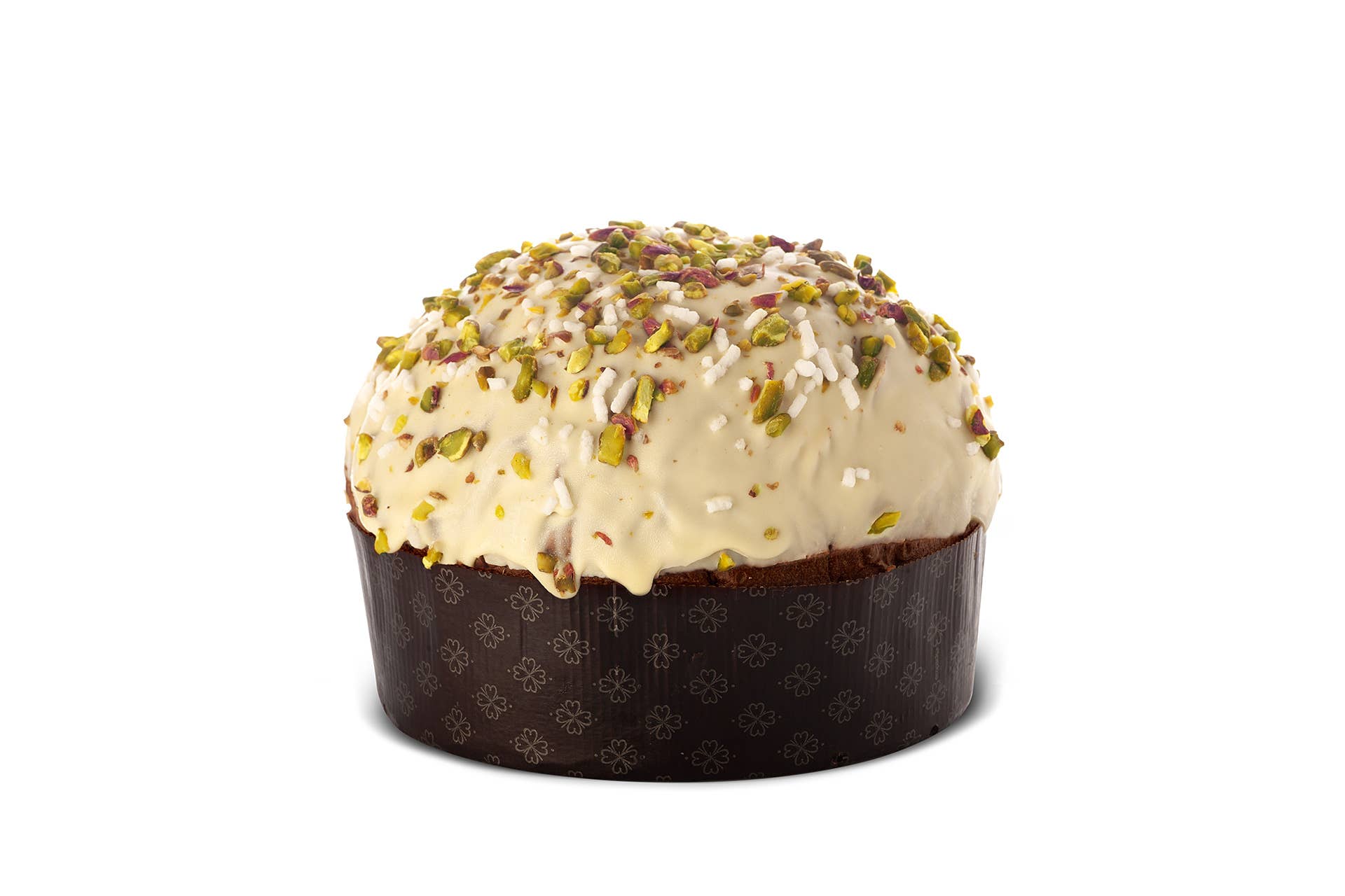 Bronte Dolci - Wholesale Chocolate Covered Sweets - 1 kg pistachio panettone with a 190 g jar of cream2