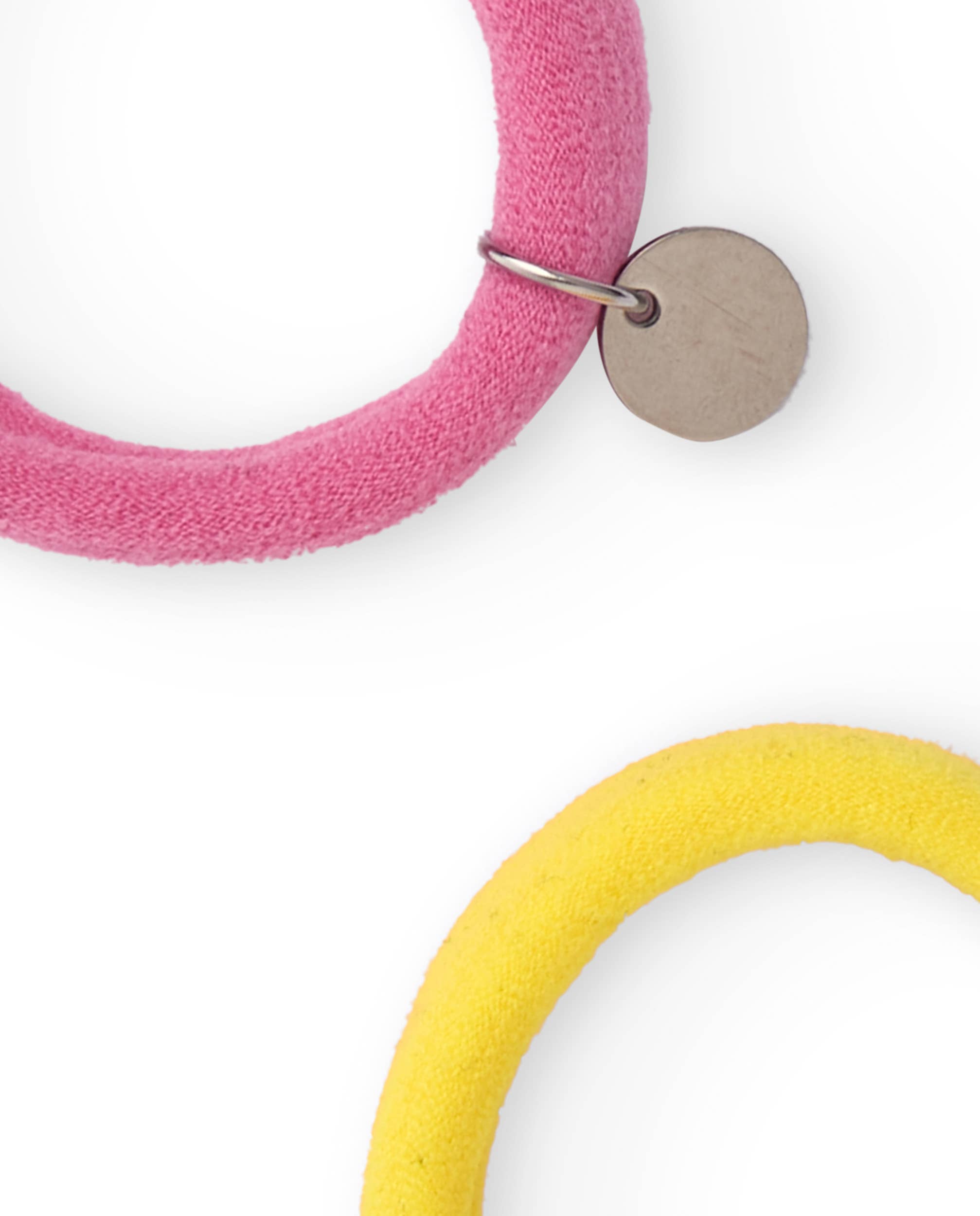 tuc tuc - Wholesale Hair Accessories Set - Kids - Scrunchies for girls in assorted colors with a metallic charm1