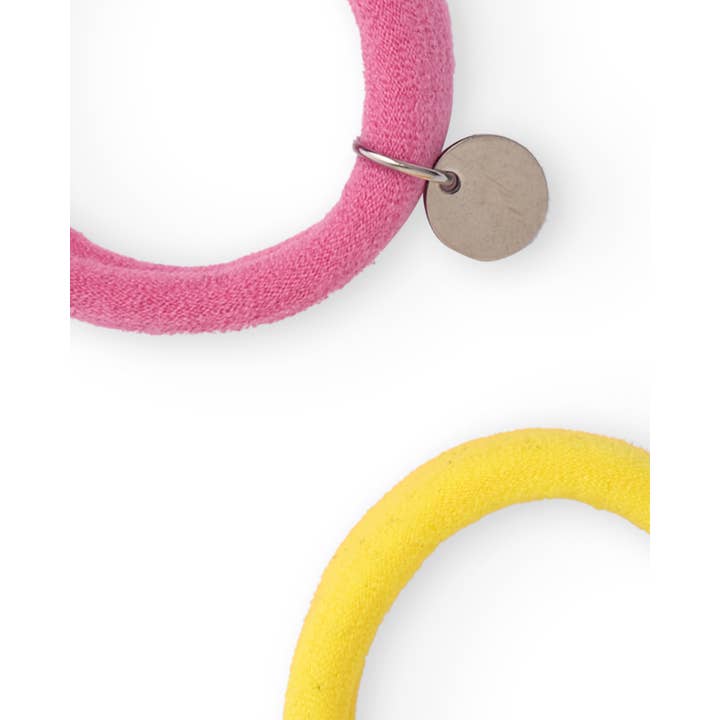 tuc tuc - Wholesale Hair Accessories Set - Kids - Scrunchies for girls in assorted colors with a metallic charm1