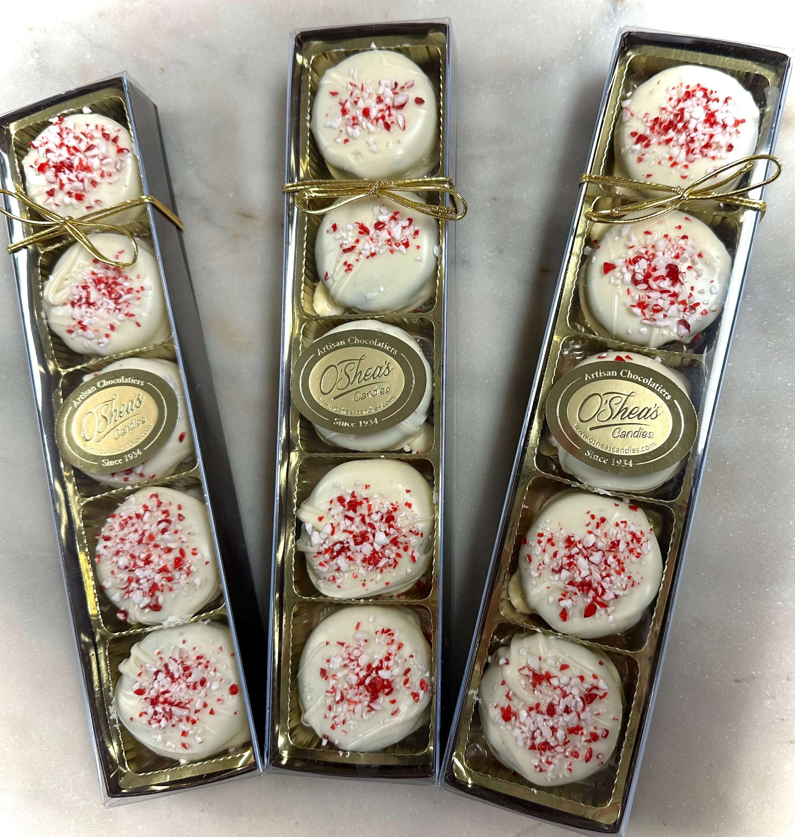 O'Shea's Candies Sweet Shop - Wholesale Chocolate Covered Sweets -  5 Pack O’Oreo “White Choc Peppermint” Upscale Tray8