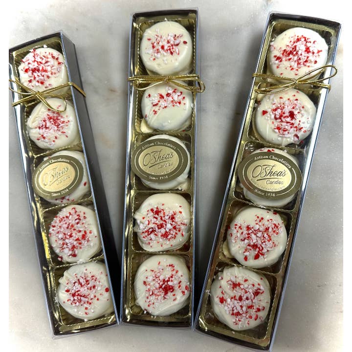 O'Shea's Candies Sweet Shop - Wholesale Chocolate Covered Sweets - 5 Pack O’Oreo “White Choc Peppermint” Upscale Tray8
