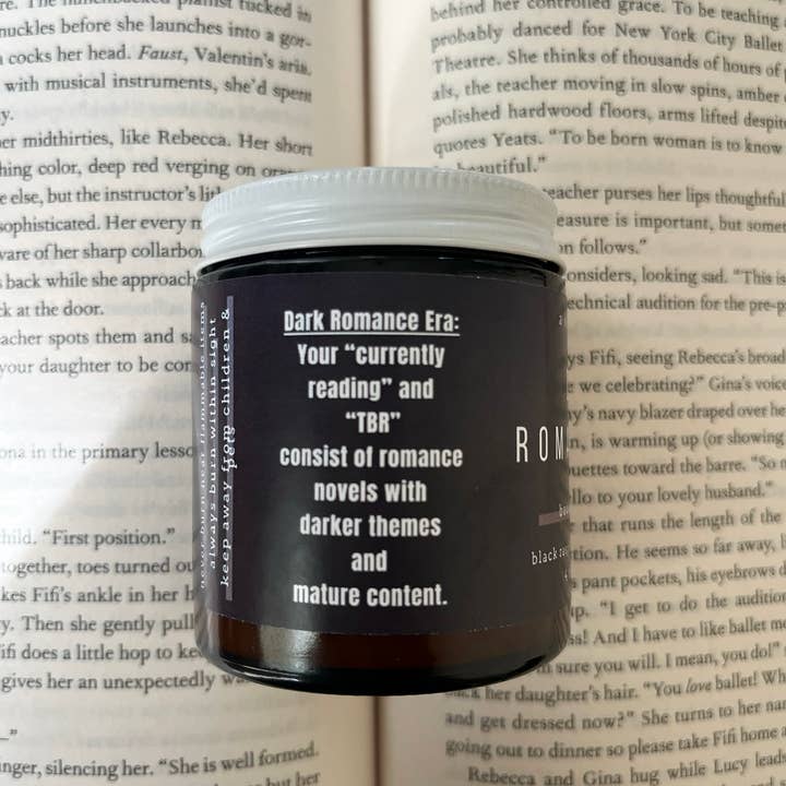 A Scent Story Candle Co - Wholesale Jar/Filled Candle - Dark Romance Era - Bookish Candle | Book Themed Candle1