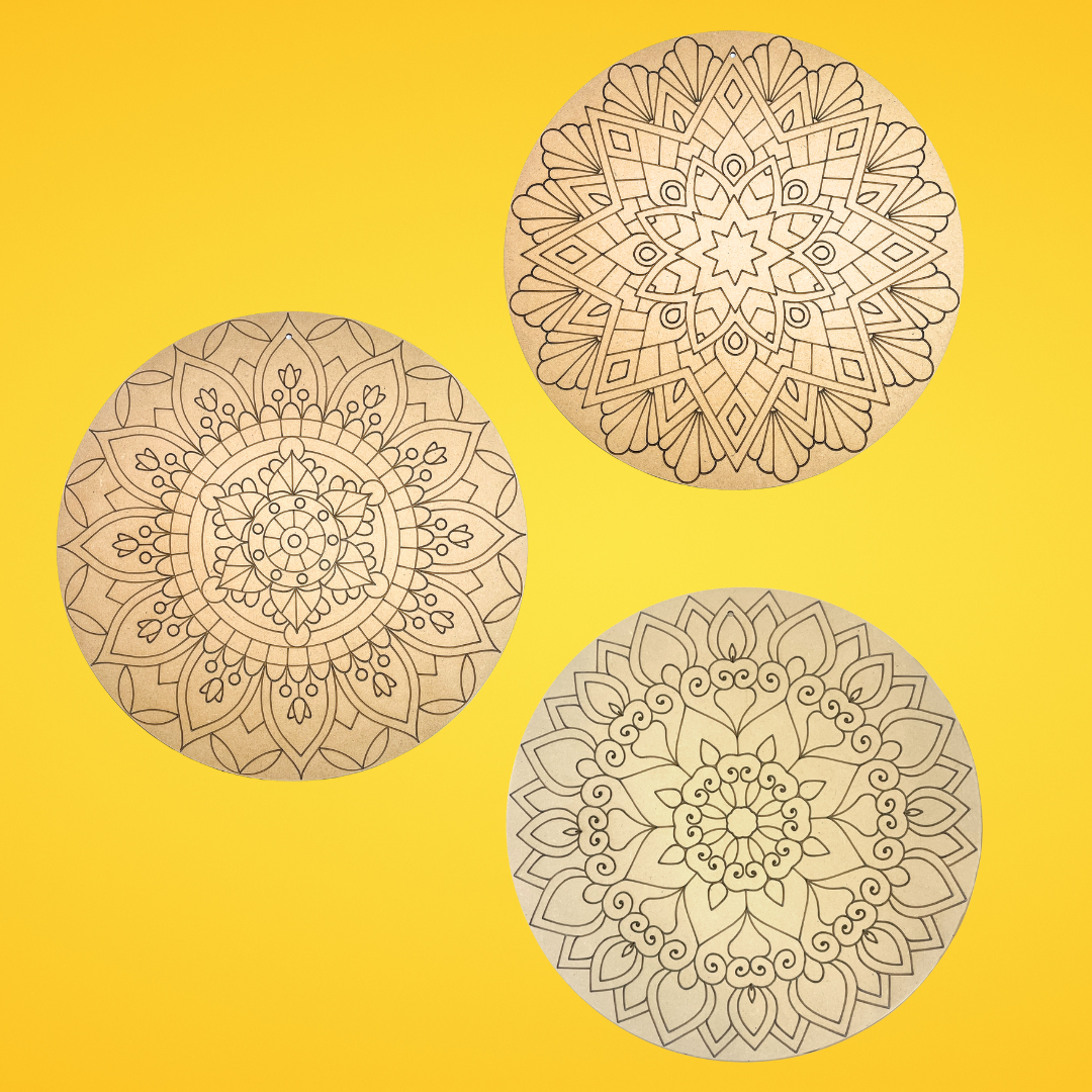 Life of Colour – wholesale DIY-pysselkit – Life of Colour Mandala-målningskit - Paket med 3 stycken (del 2, utan pennor)1