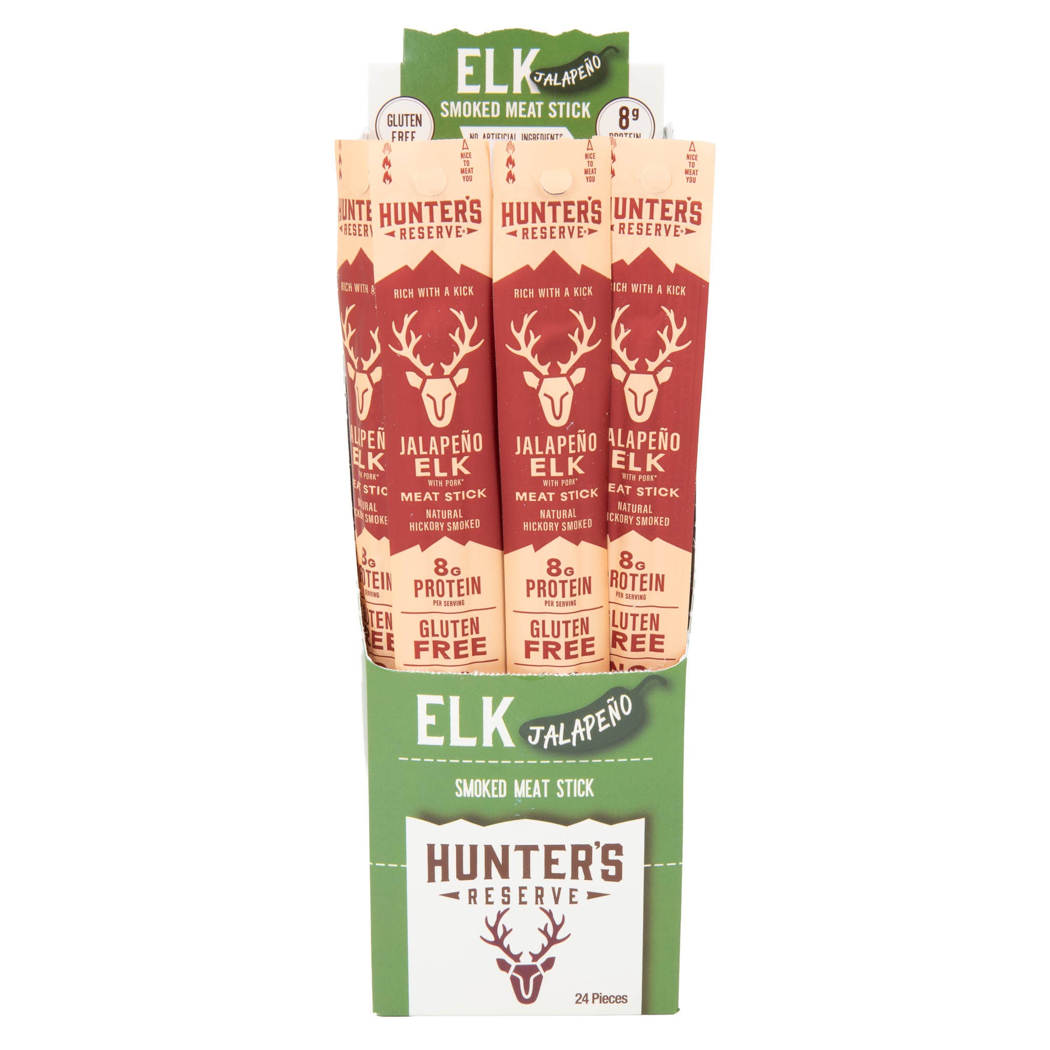 Hunter's Reserve - Wholesale Jerky - Elk Jalapeño Meat Sticks - 24 Pack3