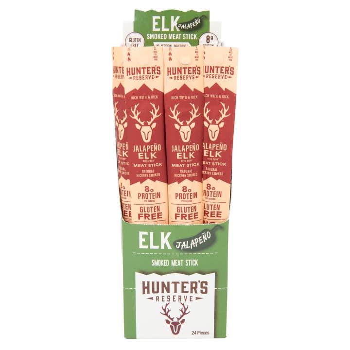 Hunter's Reserve - Wholesale Jerky - Elk Jalapeño Meat Sticks - 24 Pack3