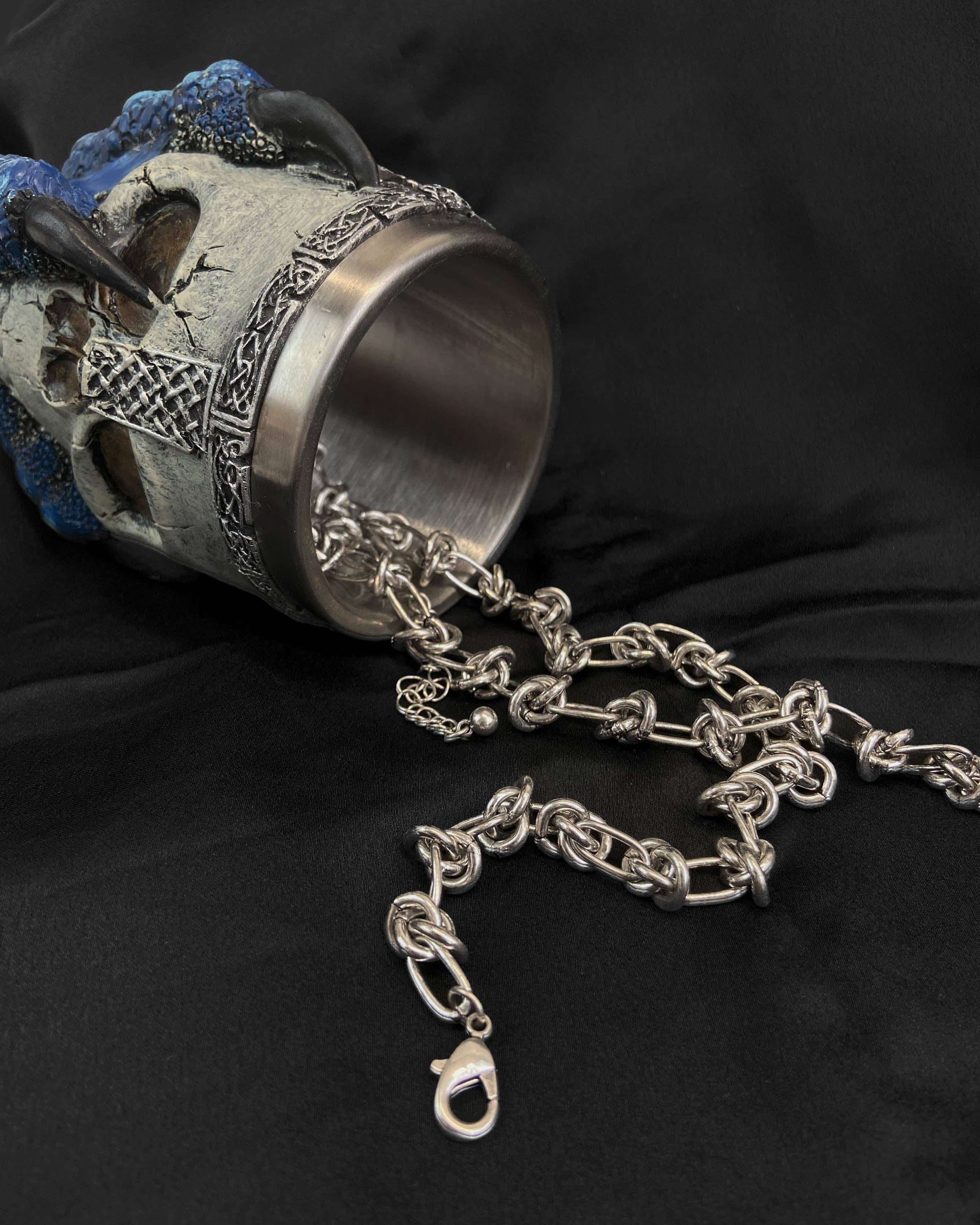 Pamela Mann – wholesale Link & chain necklace – Barbed Wire Collar2