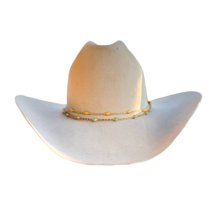Christina Greene LLC - Wholesale Hat Accessory - Women's - Flights of Fancy Hat Band - Turquoise