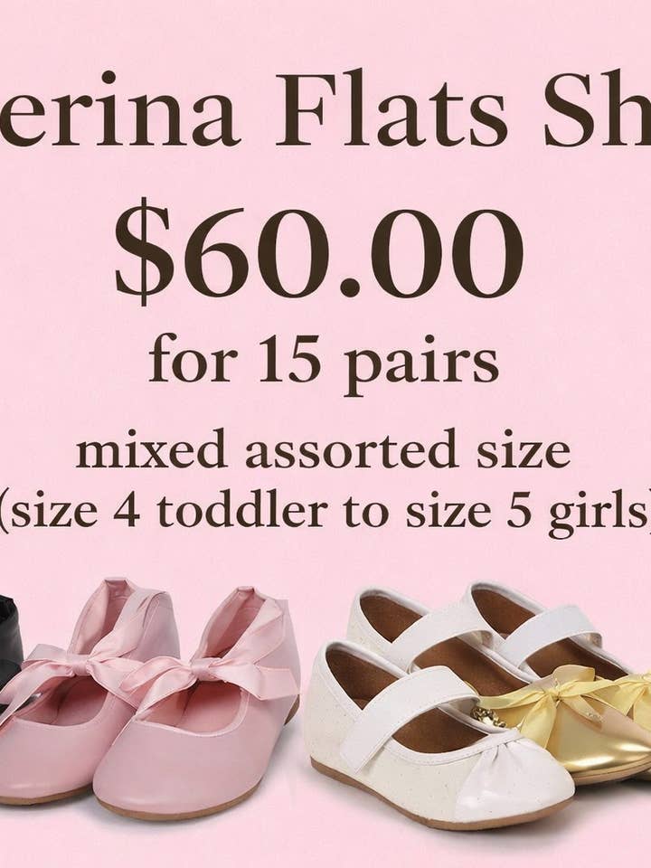 Ballerina Flats Shoes – 15 Pairs for $60 | Mixed Assorted for wholesale by iGirlDress