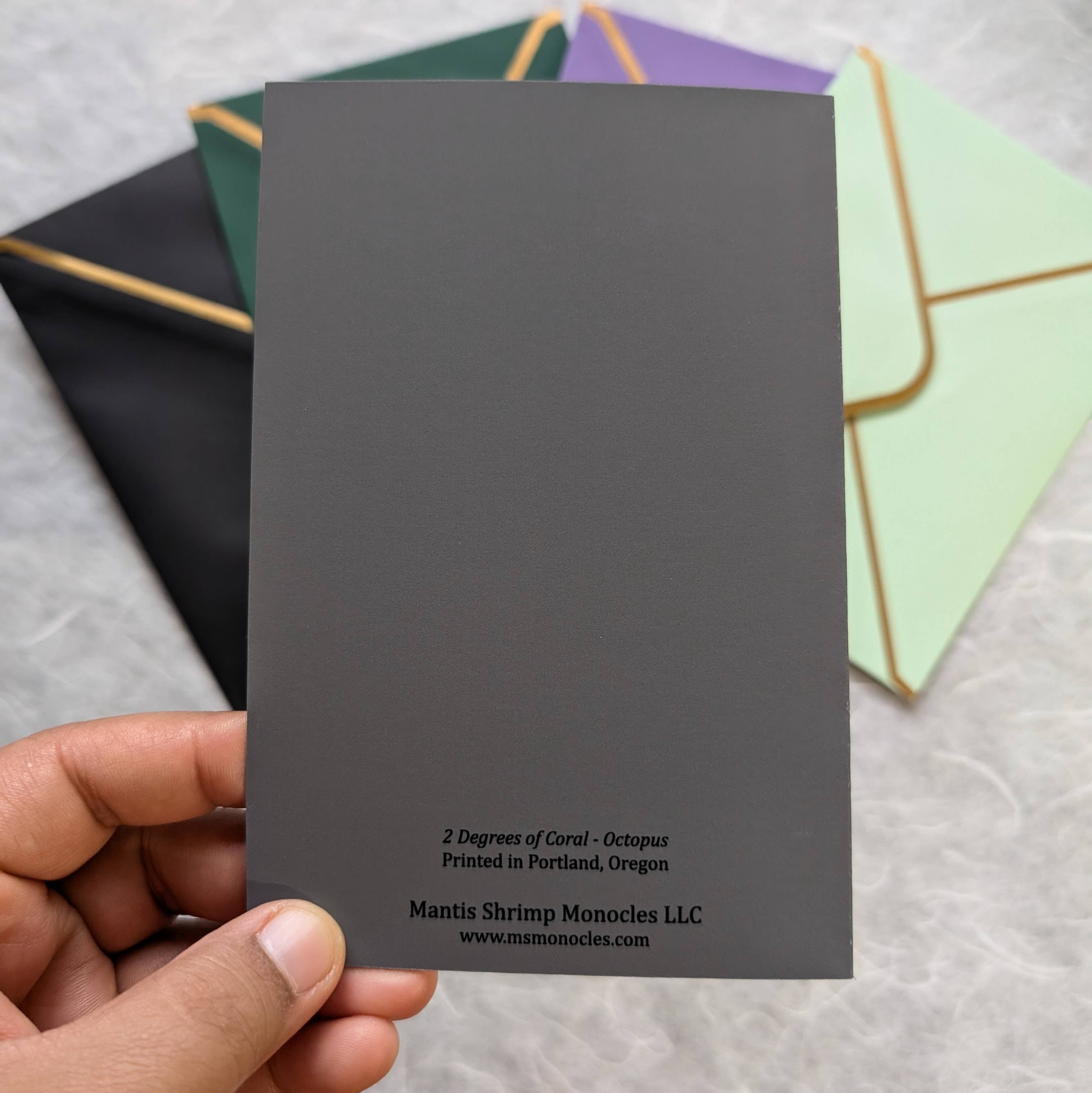 Mantis Shrimp Monocles - Wholesale Everyday Greeting Card - Octopus Greeting Card3