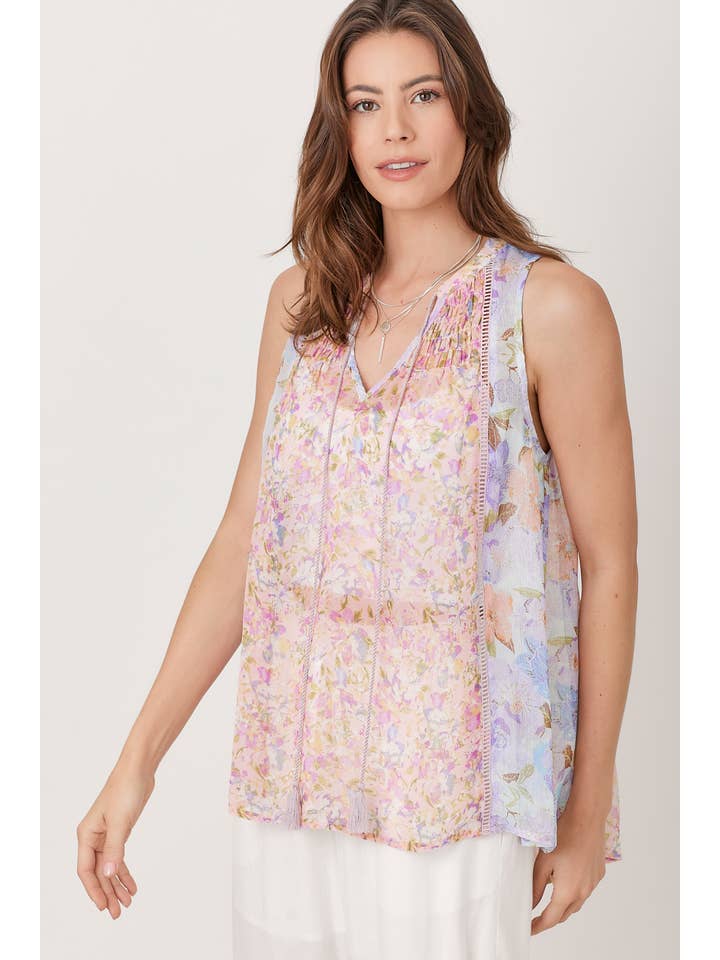 Mystree - Wholesale Blouse - Women's - 60701 Mixed Print Flowy Top11