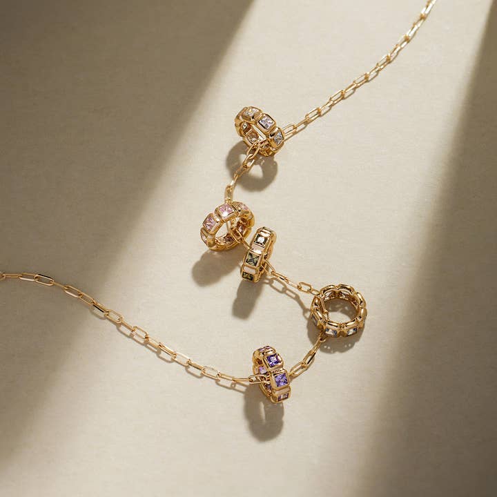 Gold Vermeil June Birthstone Spacer Charm for wholesale on Faire2