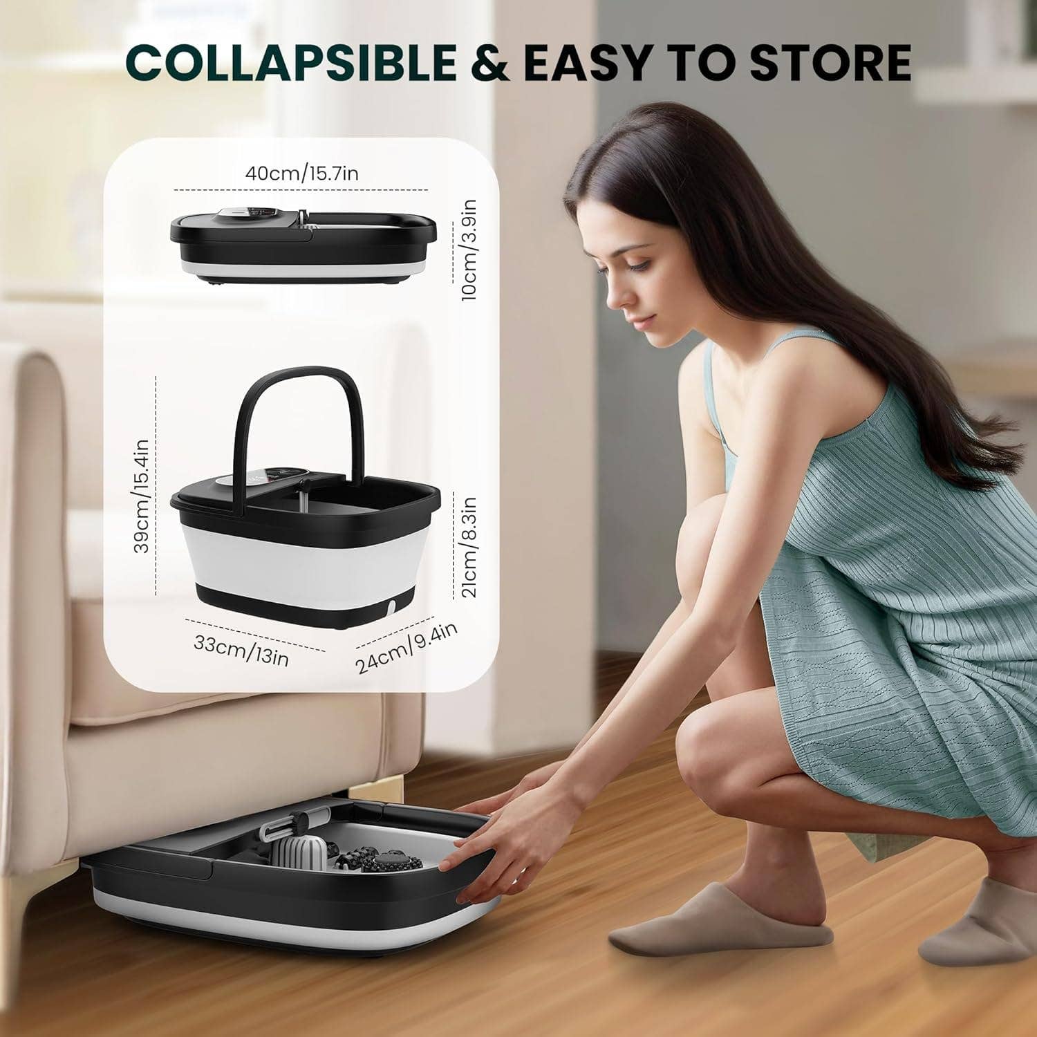 SNAILAX - Venta al por mayor Masajeador corporal - Spa para pies Snailax con calor, masajeador plegable con 8 rodillos y control de temperatura - 54067