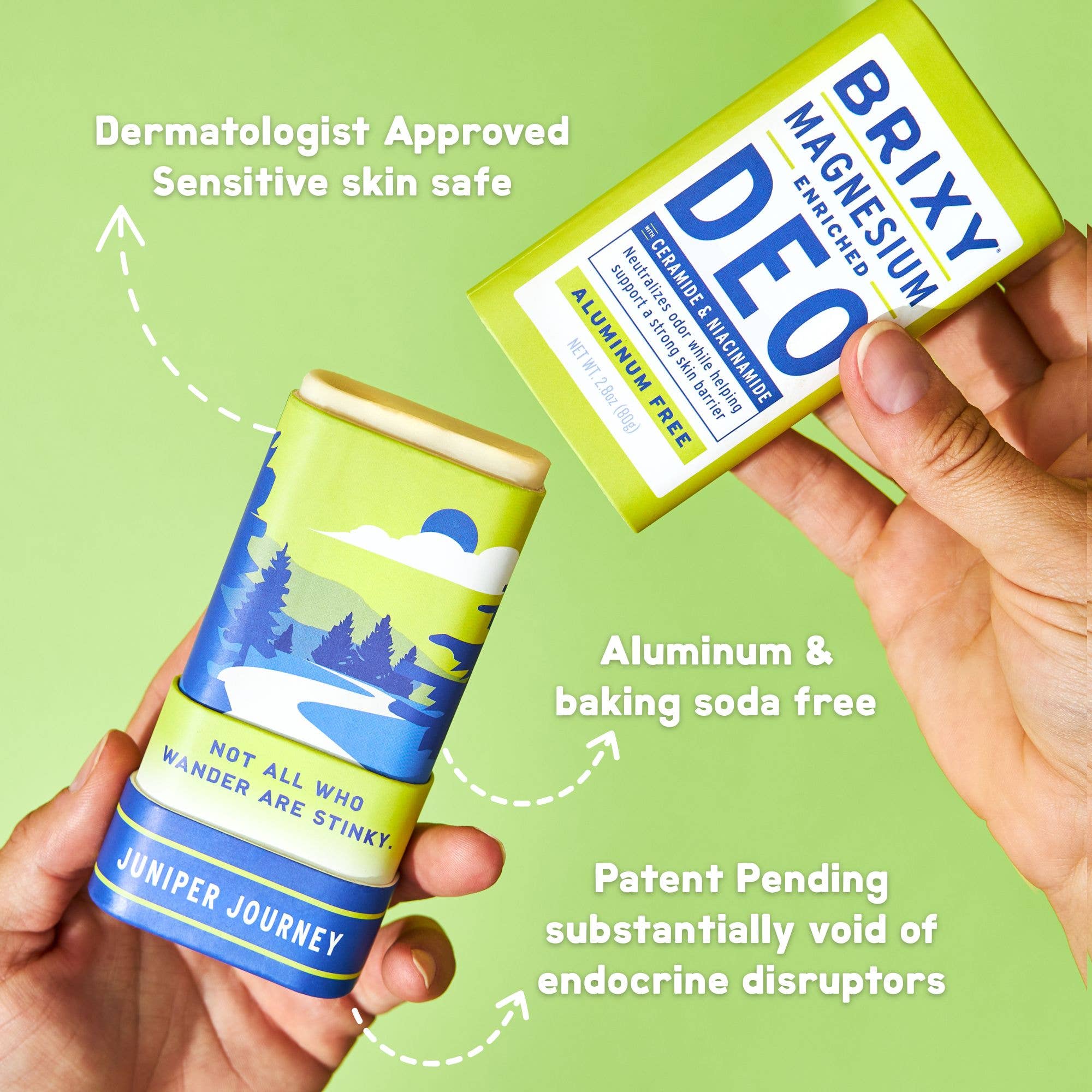 BRIXY - Wholesale Deodorant - Unisex - Magnesium Enriched Deodorant | Aluminum Free | Juniper2