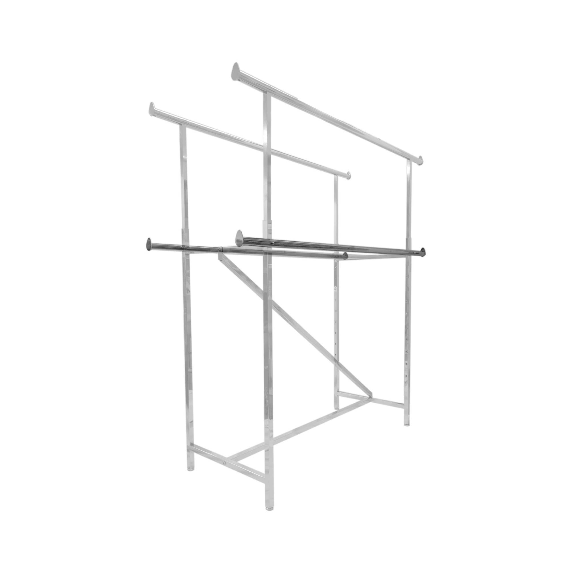 Chrome H-Rack - Double Bar Garment Rack for wholesale on Faire4